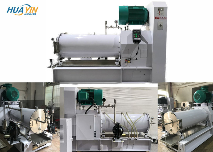 Wet Grinding Titanium Dioxide Horizontal Sand Bead Mill 250L With PU Coated Disks
